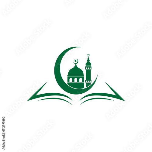 Mosque icon vector Illustration design template
