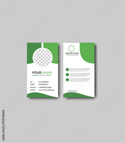 Modern Professional Business card template Front and back side. Vector illustration.