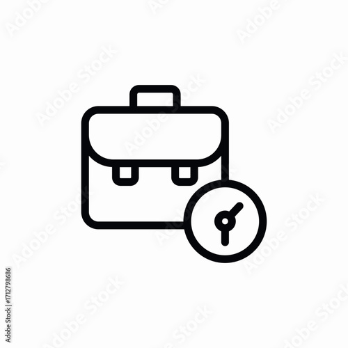 working time icon sign vector