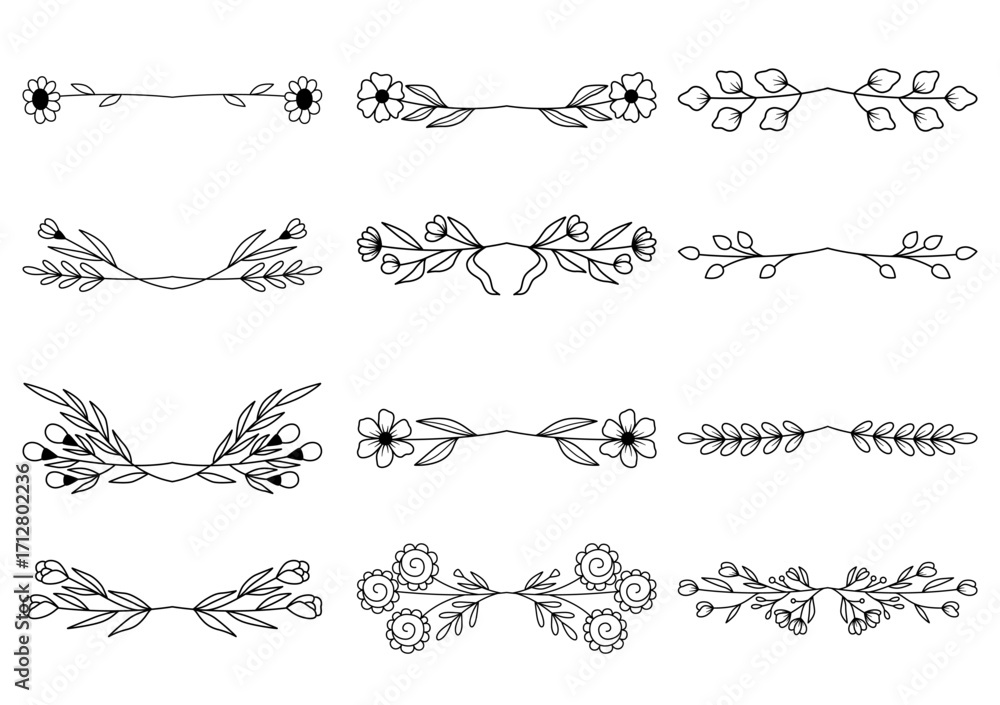 Obraz premium 0099 flower divider