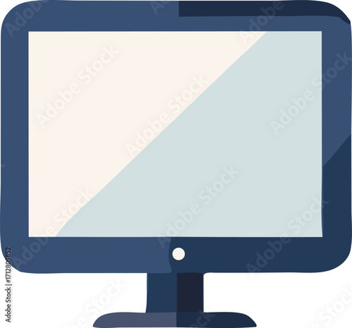 Photos Modern flat design computer monitor display screen device with digital interface