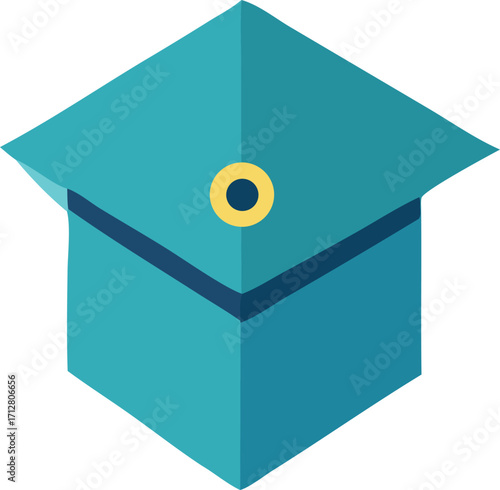 Academic graduation cap symbol for education success achievement and commencement ceremonies offering a visual representation of higher learning
