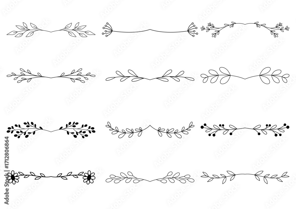 Fototapeta premium 0110 flower divider