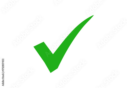 Smooth green check mark icon vector