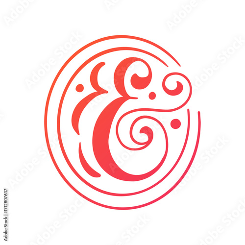 A modern, sophisticated logo design featuring a stylized ampersand (&) in a clean circle. The design incorporates elegant swirls and small dot elements, giving it a premium and artistic feel. The vibr