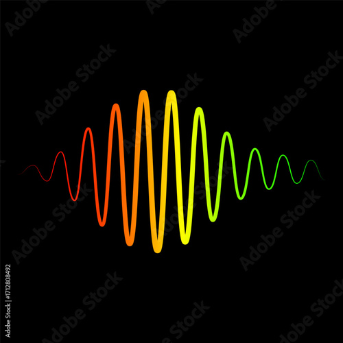 Sound waves vector illustration design.  audio, sound wave logo design inspiration
