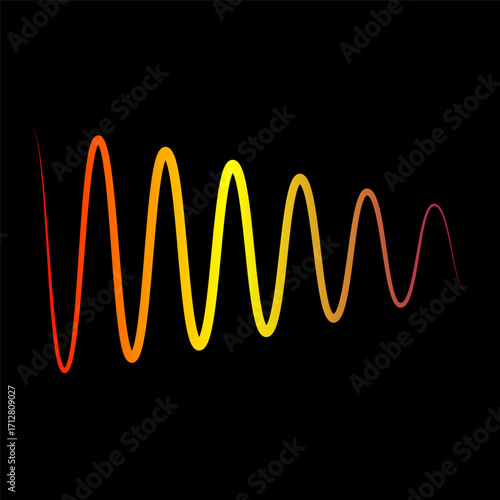 Sound waves vector illustration design.  audio, sound wave logo design inspiration
