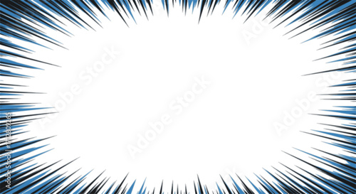 landscape comic style burst background. editable color. three color palette. 
