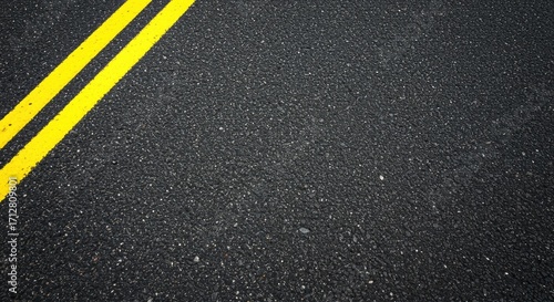 Asphalt Road Surface with Double Yellow Lines texture double lines background street highway pavement transportation travel driving