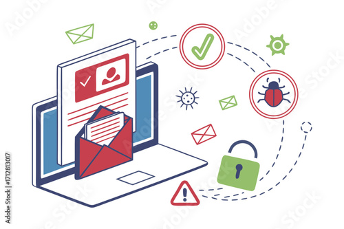 Digital Security and Cyber Threat Illustration cybersecurity