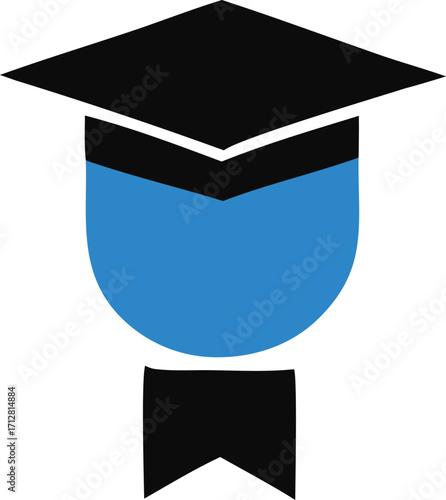 Academic graduation cap and tassel symbol representing education achievement and graduation ceremony celebration