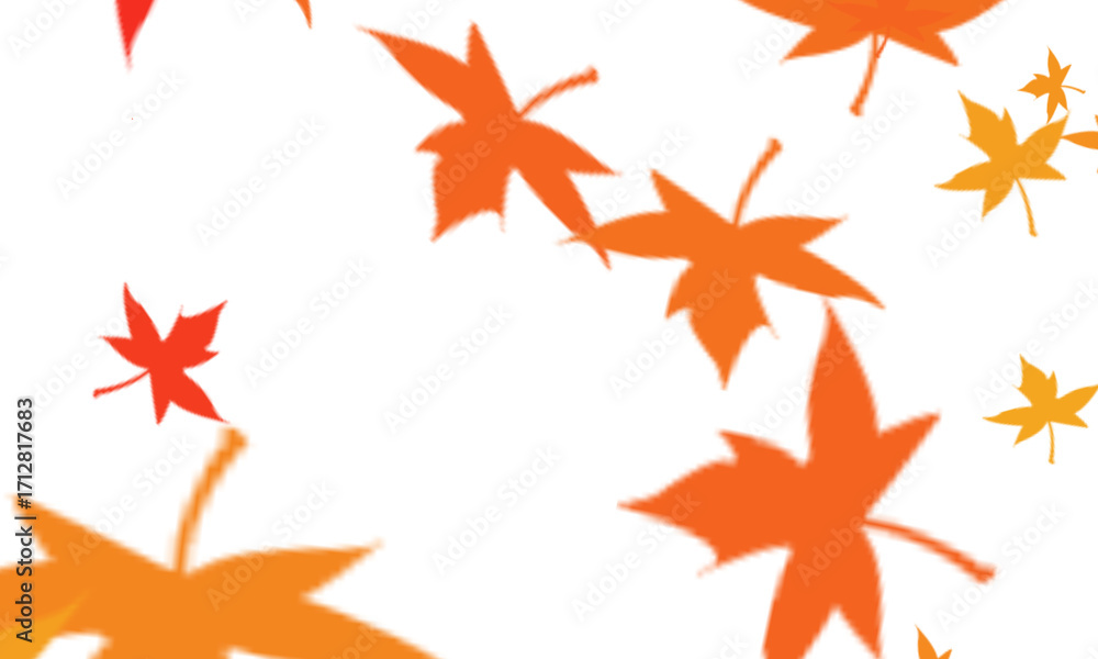 Obraz premium Falling autumn maple leaves in vibrant orange and yellow hues isolated on transparent background