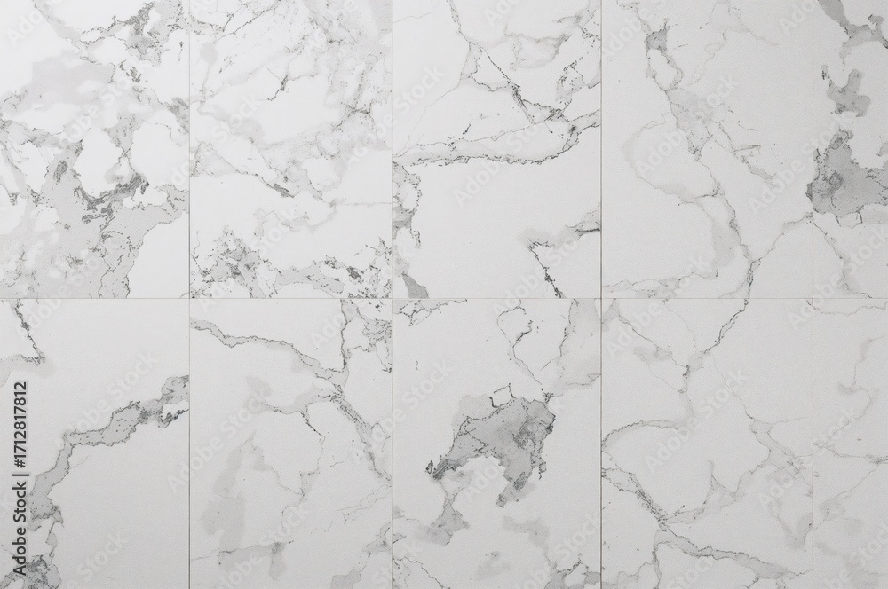 Fototapeta premium High-resolution top-down view of natural stone tile flooring with a seamless white and grey marble glitter pattern for elegant interior and exterior design.