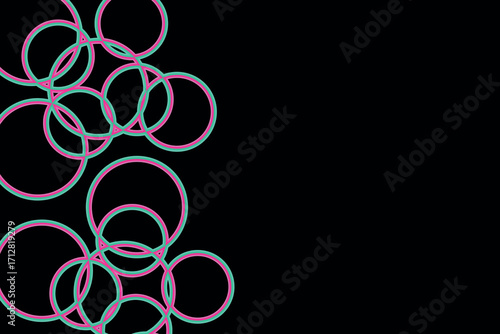Abstract modern background with shapes composed of intertwined circles and organically connected forms. Vector illustration.