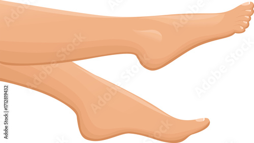 human foot isolated on white background