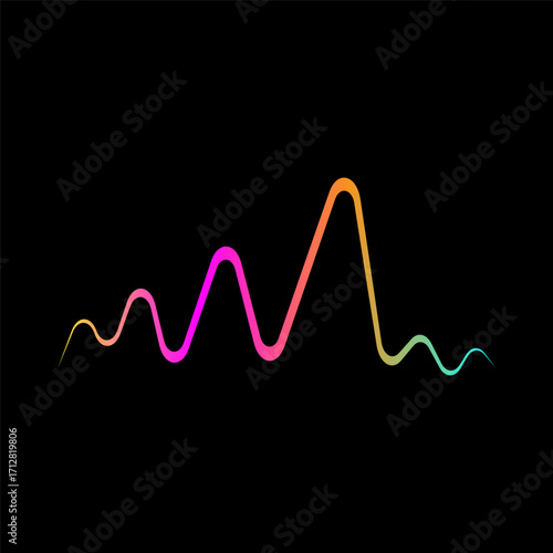 Equalizer logo and symbol design. Sound wave logo. Sound waves vector illustration design template	