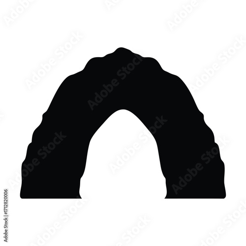 Download majestic cave entrance vector illustration for adventure travel and nature tourism design needs