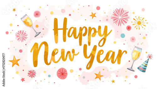 Happy New Year, New Year evening, new year sale, new year banner, new year card, 2026, new year evening, new year poster, new year banner, holiday, new, year, sign, celebration, neon, new year, night,