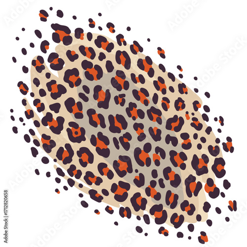 Seamless leopard print. Vector animal skin texture background.