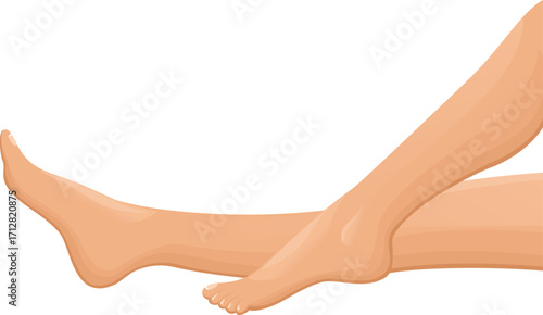 female legs in high heels isolated