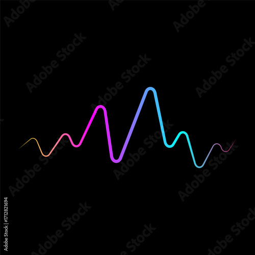 Equalizer logo and symbol design. Sound wave logo. Sound waves vector illustration design template	