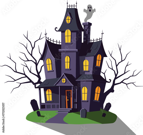 Cute cartoon mummy carrying stacked jack-o-lantern pumpkins, funny Halloween character, spooky costume, pumpkin face, vector holiday illustration