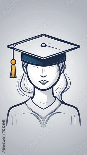 Graduation portrait of a woman
