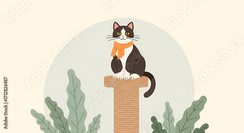 cat and bird