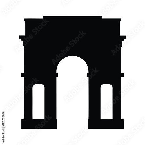 Download arc de triomphe paris silhouette vector image monument landmark french architecture design