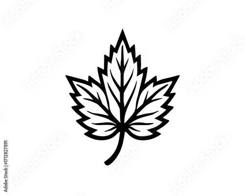 Minimalist Maple Leaf – Geometric Autumn Silhouette