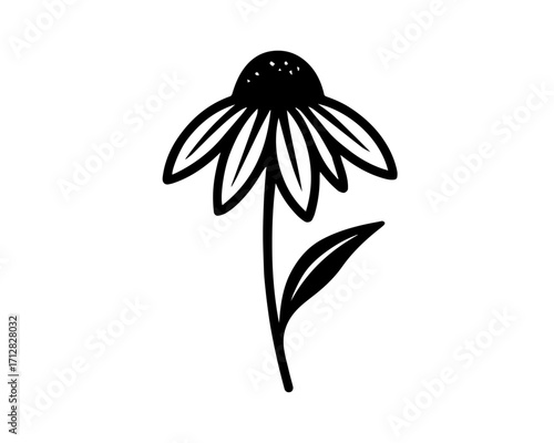 Minimalist Sunflower Seed – Geometric Nutritional Silhouette