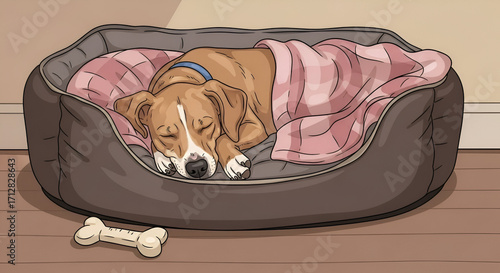 dog in a chair
