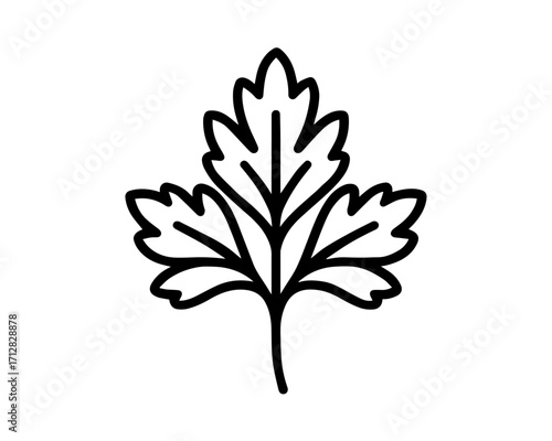 Minimalist Lobed Leaf – Geometric Botanical Silhouette