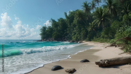 Tropical beach scene (5)