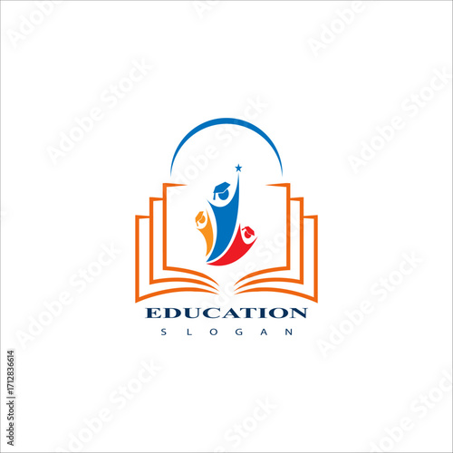 Education logo icon design, Graduation cap logo or icon