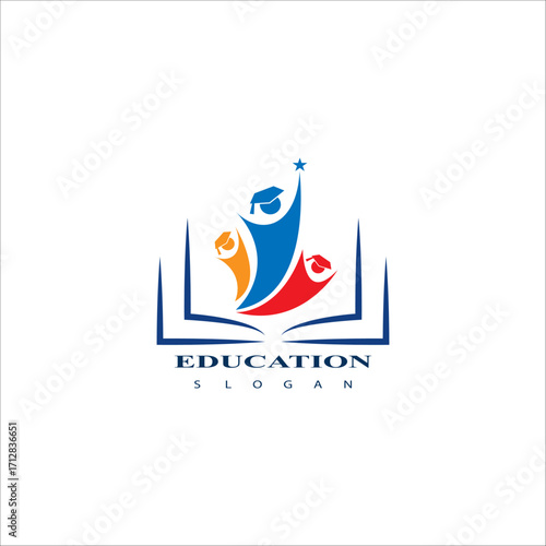 Education logo icon design, Graduation cap logo or icon