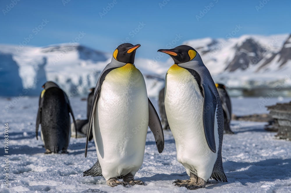 Fototapeta premium Wildlife: Penguins in Their Natural Habitat
