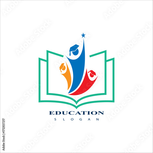 Education logo icon design, Graduation cap logo or icon