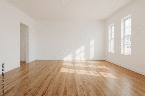 Wallpaper Mural Picture of a vacant well-lit lounge area with no furnishings Torontodigital.ca