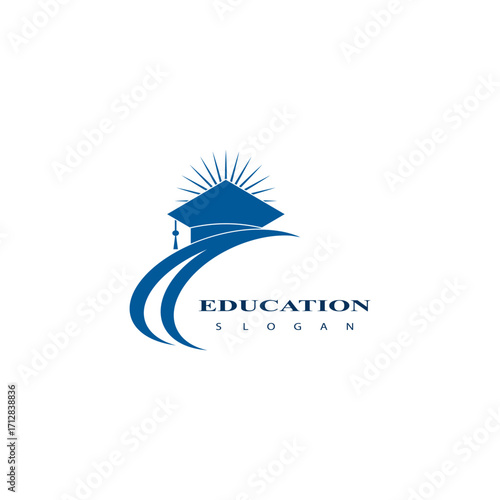 Education logo design vector template. Vector illustration