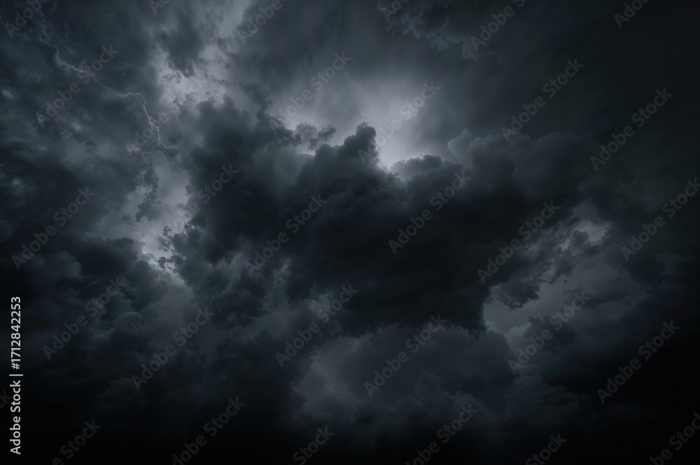 Obraz premium Dark thunderclouds and stormy sky textured backdrop