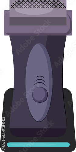 electric shaver on white background