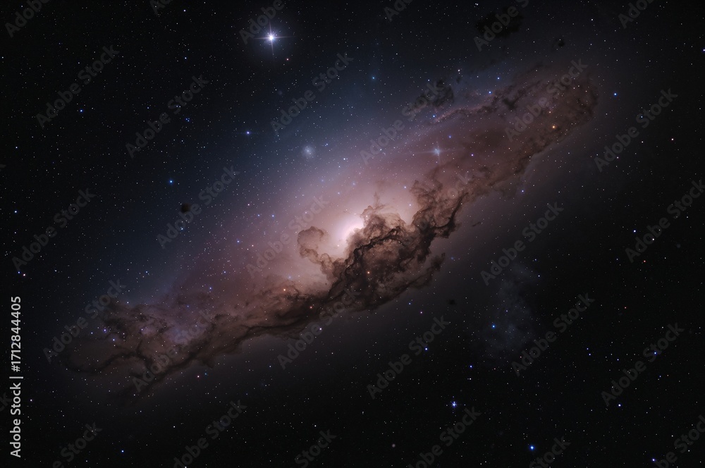 Fototapeta premium Ionized gas clouds formed from star collapse in deep space