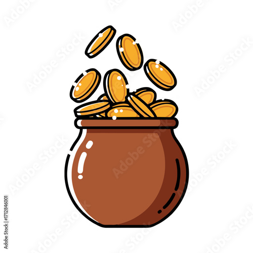 Gold Coins Pot – Dhanteras element art
