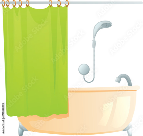 illustration of a shower in the bathroom