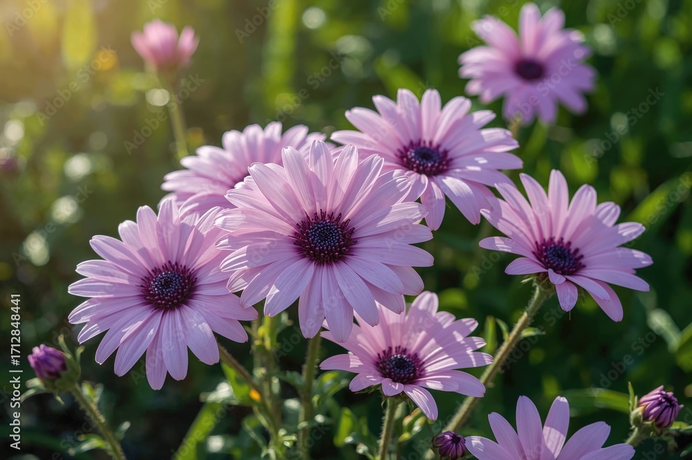 Fototapeta premium Vibrant flowers in shades of purple for eye-catching displays