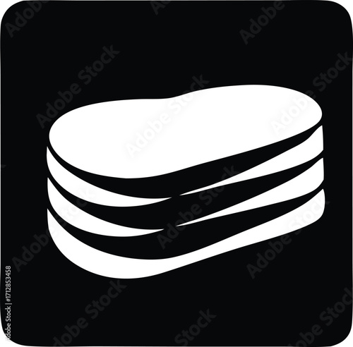 Stack of pancakes icon simple food symbol delicious breakfast meal sweet treat dessert bakery cafe restaurant kitchen cooking ingredients organic healthy
