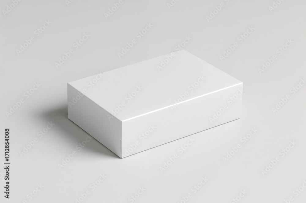 Fototapeta premium White Rectangular Box Template with Blank Surface