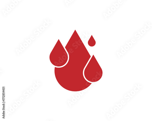 Human Blood logo template vector icon illustration design on white background.
