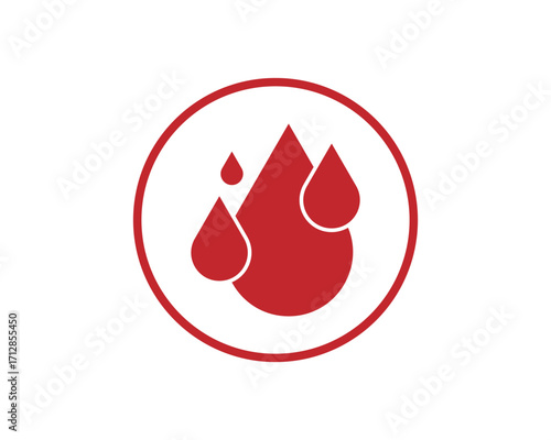 Human Blood logo template vector icon illustration design on white background.
